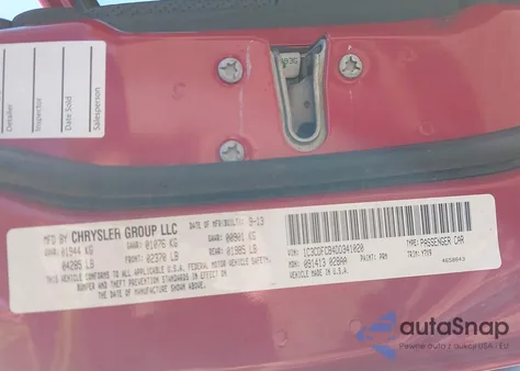 2013 Dodge Dart Gt z USA, uszkodzony, nr VIN 1C3CDFCB4DD341020